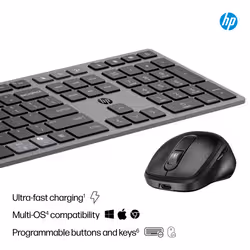 HP 720 Multi-Device Rechargeable Wireless Keyboard and Mouse Combo - Additional view 3