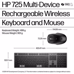 HP 720 Multi-Device Rechargeable Wireless Keyboard and Mouse Combo - Additional view 4