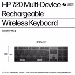 HP 720 Multi-Device Rechargeable Wireless Keyboard - Additional view 2