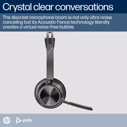 POLY Voyager Focus 2 Microsoft Teams Certified USB-C-C Headset +USB-C/A Adapter +Charging Stand - Additional view 6
