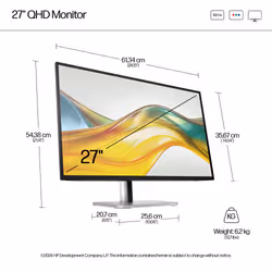 HP Series 5 Pro 27 inch QHD No Stand Monitor - 527pq - Additional view 4