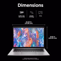 HP ZBook Firefly G11 Intel Core Ultra 7 155H Mobile workstation 35.6 cm (14") WUXGA 16 GB DDR5-SDRAM 1 TB SSD NVIDIA RTX A500 Wi-Fi 6E (802.11ax) Windows 11 Pro Grey - Additional view 6