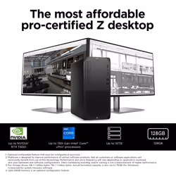 HP Z1 G9 Intel® Core™ i7 i7-14700 16 GB DDR5-SDRAM 512 GB SSD NVIDIA GeForce RTX 3060 Windows 11 Pro Tower Workstation Black