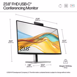 HP Series 5 Pro 23.8 inch FHD USB-C Conferencing Monitor - 524pm - Additional view 8