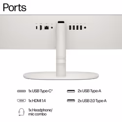 HP 22-dg0005na Intel® Core™ i3 i3-N300 54.6 cm (21.5") 1920 x 1080 pixels All-in-One PC 8 GB DDR5-SDRAM 256 GB SSD Windows 11 Home Wi-Fi 6 (802.11ax) White - Additional view 4