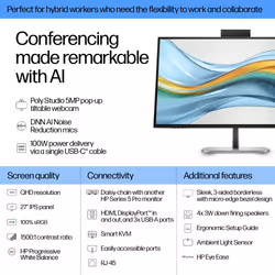 HP Series 5 Pro 27 inch QHD USB-C Conferencing Monitor - 527pm - Additional view 7