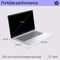 HP Chromebook 14 inch Laptop  FHD Display  Intel N100 Up to 3.4GHz  Intel UHD Graphics  4 GB RAM  64 GB eMMC  Chrome OS  Bluetooth  Wi-Fi