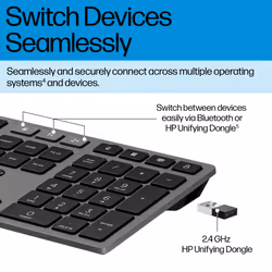 HP 725 Multi-Device Rechargeable Wireless Keyboard and Mouse Combo - Additional view 4