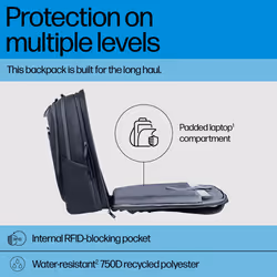 HP Travel Plus 30L 17-inch Laptop Backpack - Additional view 5