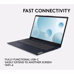 Lenovo IdeaPad 3 Intel® Core™ i7 i7-1255U Laptop 39.6 cm (15.6") Full HD 16 GB DDR4-SDRAM 512 GB SSD Wi-Fi 6 (802.11ax) Windows 11 Home UK English Blue - Additional view 6