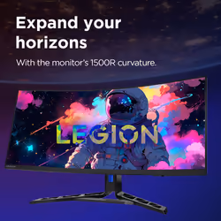 Lenovo Legion R34w-30 computer monitor 86.4 cm (34") 3440 x 1440 pixels Wide Quad HD LCD Black - Additional view 2