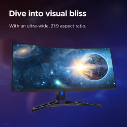 Lenovo Legion R34w-30 computer monitor 86.4 cm (34") 3440 x 1440 pixels Wide Quad HD LCD Black - Additional view 5