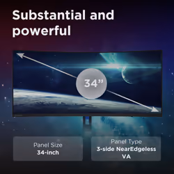 Lenovo Legion R34w-30 computer monitor 86.4 cm (34") 3440 x 1440 pixels Wide Quad HD LCD Black - Additional view 7