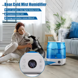 Humidifier for Bedroom,6L Cool Mist for Large Room,LED Display with Quiet Sleep Auto Mode,35 Hours Running Time,360 Rotatable Steam Nozzle,with