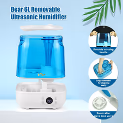 Humidifier for Bedroom,6L Cool Mist for Large Room,LED Display with Quiet Sleep Auto Mode,35 Hours Running Time,360 Rotatable Steam Nozzle,with