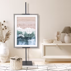 Americanflat Adjustable Easel Stand for Picture Frames up to 50"" - Ideal Picture Frame Stand for Art  Signs  or Photos - Use Easel Stand for Home or