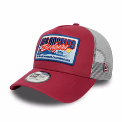 LA Dodgers Patch Trucker Adjustable Dark Red Cap