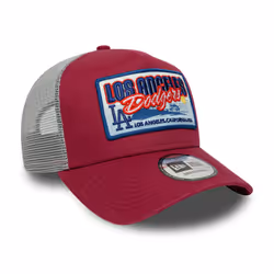 LA Dodgers Patch Trucker Adjustable Dark Red Cap