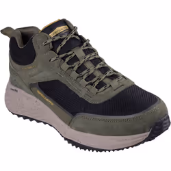 ) Skechers Bounder Rse Leather Men's Olive/Black Hiking Boots - Green, 8 (Adults'
