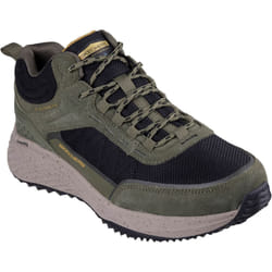 ) Skechers Bounder Rse Leather Men's Olive/Black Hiking Boots - Green, 8 (Adults'