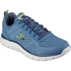 ) Skechers Track Leshur Polyester Men's Slate Trainers - Blue, 7 (Adults'