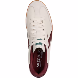 ) Skechers Hotshot Pyke Synthetic Men's Natural/Burgundy Trainers - Not Specified, 8 (Adults'