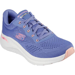 ) Skechers Arch Fit 2.0 - Big League Textile Women's Blue/Pink Trainers - Blue, 4 (Adults'