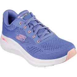 ) Skechers Arch Fit 2.0 - Big League Textile Women's Blue/Pink Trainers - Blue, 5 (Adults'