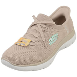 Skechers Slip-ins Summits Vegan Womens Fashion Trainers in Taupe - 7
