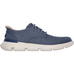 ) Skechers Garza Clive Cotton Men's Blue Lace-Up Shoes - Blue, 6 (Adults'