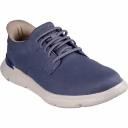 ) Skechers Garza Clive Cotton Men's Blue Lace-Up Shoes - Blue, 7 (Adults'