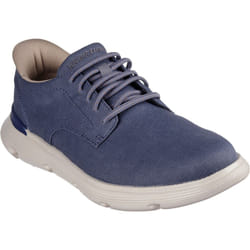 ) Skechers Garza Clive Cotton Men's Blue Lace-Up Shoes - Blue, 8 (Adults'
