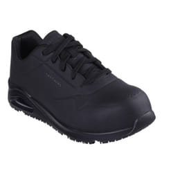 Skechers Work 200177EC/BLK UNO SR - DOLTIN Mens Trainers Black - UK 6, Black