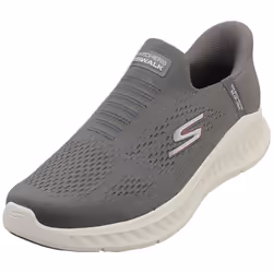 Skechers Slip-ins Go Walk Now Mens Slip On Trainers in Charcoal - 11