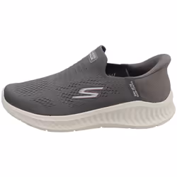 Skechers Slip-ins Go Walk Now Mens Slip On Trainers in Charcoal - 11