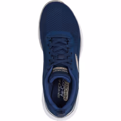 ) Skechers Flex Appeal 5.0 Uptake Textile Women's Navy/Gold Trainers - Blue, 5 (Adults'