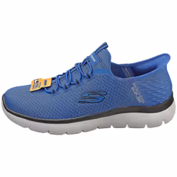 Skechers Slip-ins Summits Vegan Mens Fashion Trainers in Blue Black - 7