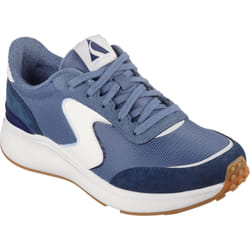 ) Skechers BLVD Retro Runner Leather Women's Navy Trainers - Blue, 4 (Adults'