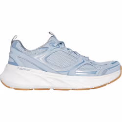 ) Skechers Edgeride Silver Eclipse Synthetic Women's Blue Trainers - Blue, 5 (Adults'