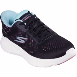 ) Skechers Go Walk Now Khloe Textile Women's Black/Purple Trainers - Black, 3 (Adults'
