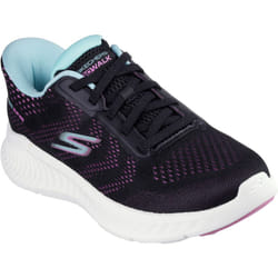 ) Skechers Go Walk Now Khloe Textile Women's Black/Purple Trainers - Black, 3 (Adults'