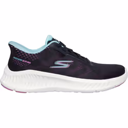) Skechers Go Walk Now Khloe Textile Women's Black/Purple Trainers - Black, 3 (Adults'