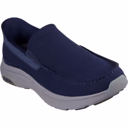 ) Skechers Pollard Wilfred Textile Men's Navy Loafers - Blue, 11 (Adults'