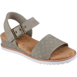 ) Skechers Desert Kiss Serendipitous Polyester Women's Olive Sandals - Green, 4 (Adults'