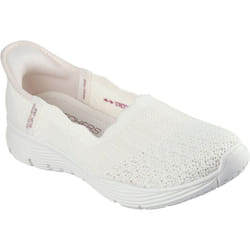 ) Skechers Seager Believe It Textile Women's Off White Trainers - White, 6 (Adults'