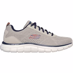 ) Skechers Track Leshur Polyester Men's Taupe/Navy Trainers - Brown, 12 (Adults'