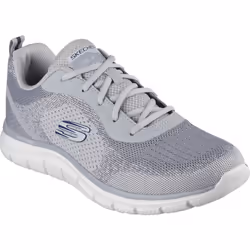 ) Skechers Track Glendor Polyester Men's Grey Trainers - Grey, 8 (Adults'