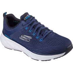 ) Skechers Relaxed Fit Edgeride Contention Polyester Men's Navy/Blue Trainers - Blue, 8 (Adults'