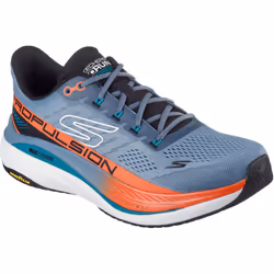 ) Skechers Performance Max Cushioning Propulsion Textile Men's Slate Trainers - Blue, 7 (Adults'