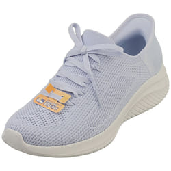 Skechers Slip-ins Ultra Flex 3.0 Vegan Womens Fashion Trainers in Light Blue - 7